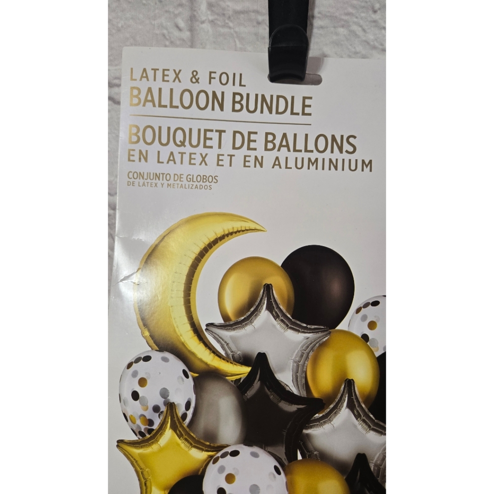 Gold and Black Balloon Bundle - Picture 2 of 5